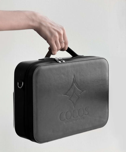 Stylish COCOS cosplay organizer box with durable design, perfect for storing makeup and accessories on the go.